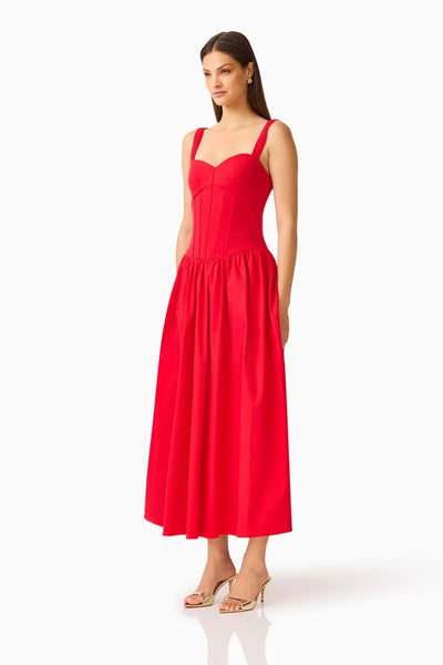 Elliatt Curaae - Aris Midi Dress - Red