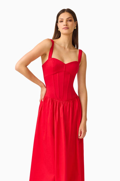 Elliatt Curaae - Aris Midi Dress - Red