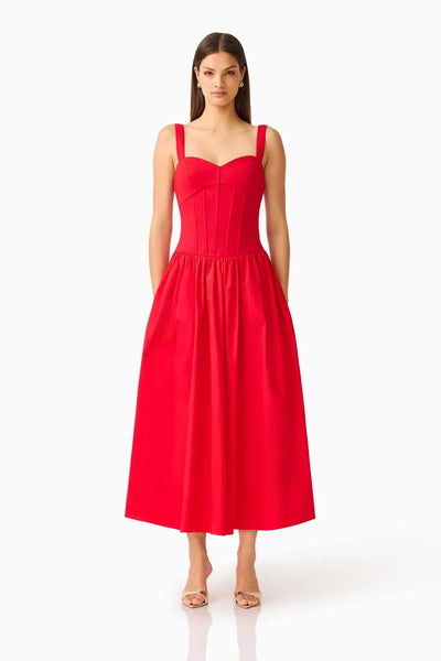 Elliatt Curaae - Aris Midi Dress - Red
