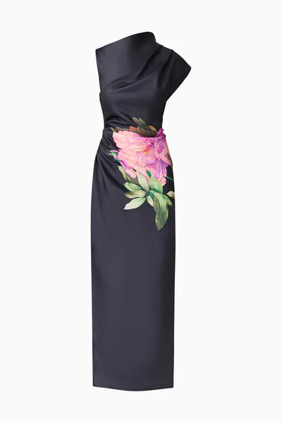 Elliatt - Azelie Asymmetrical Gown in Black