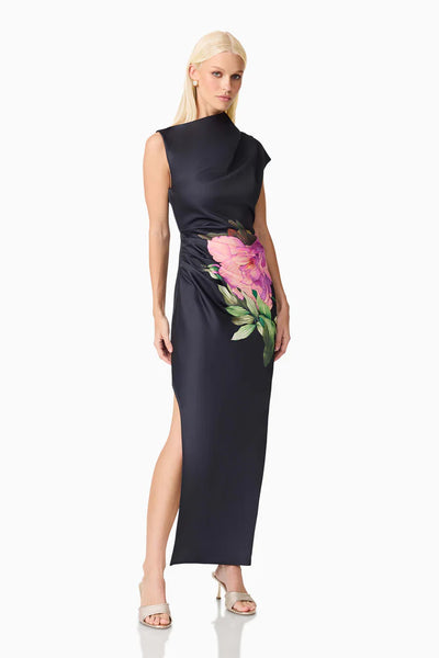 Elliatt - Azelie Asymmetrical Gown in Black