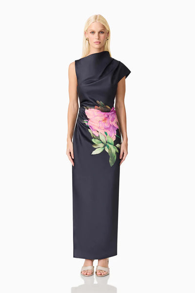 Elliatt - Azelie Asymmetrical Gown in Black