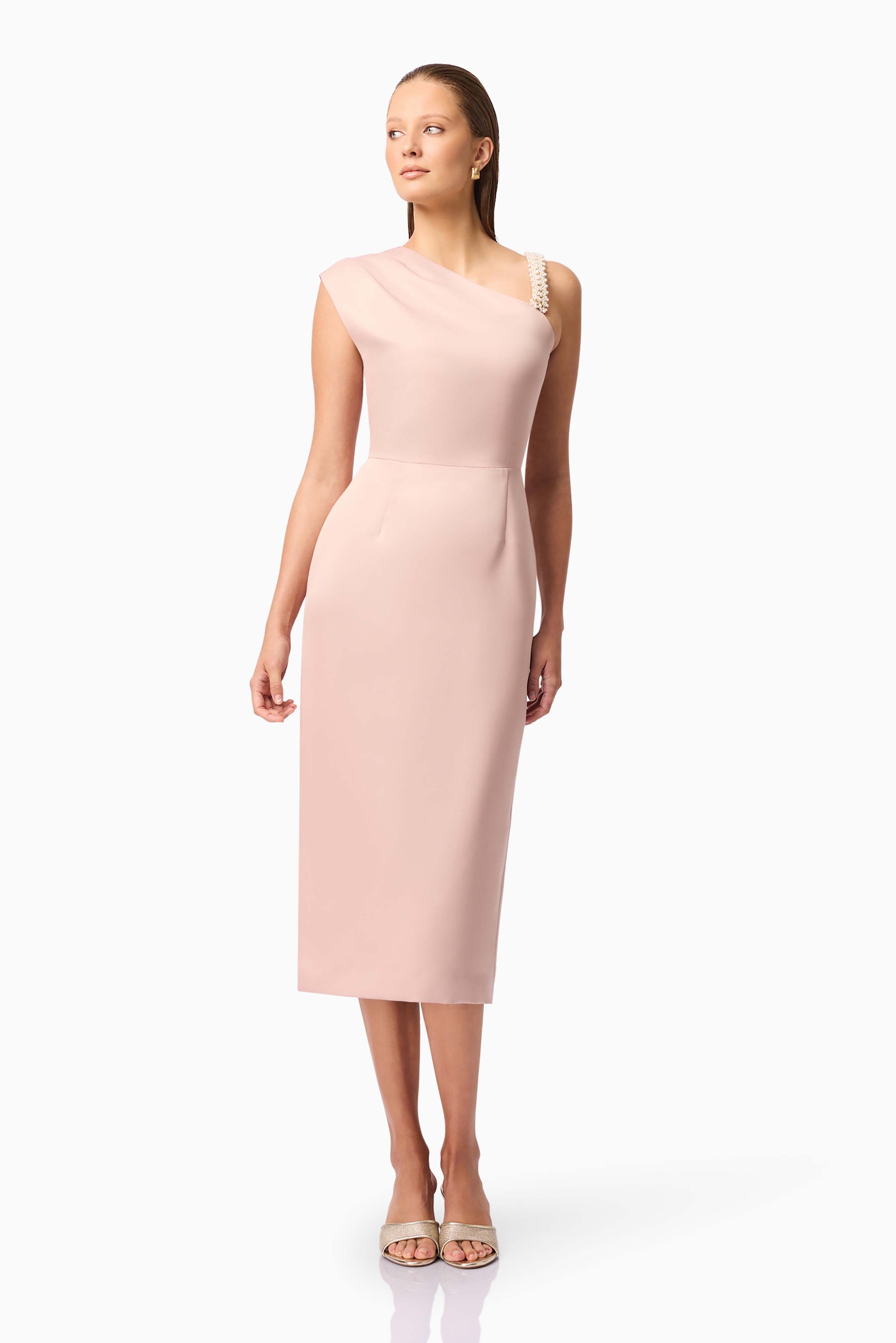 Elliatt - Camile Midi Dress - Champagne  Tea Lily