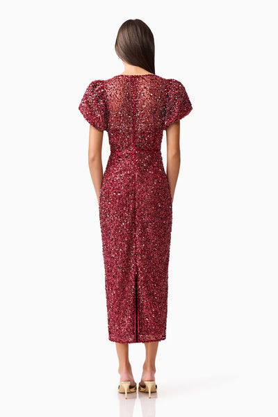 Elliatt - Carmen Midi Dress - Berry