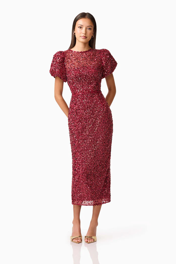 Elliatt - Carmen Midi Dress - Berry