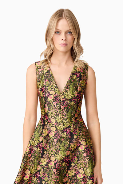 Elliatt - Cindy Gown Dress - Black Floral Multi