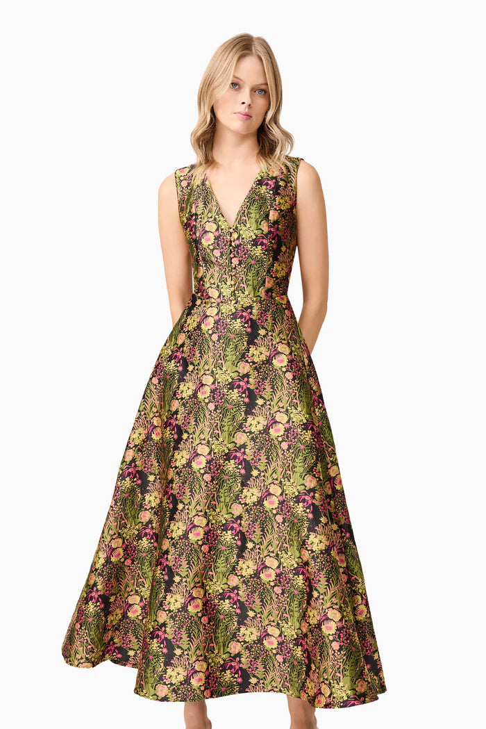 Elliatt - Cindy Gown Dress - Black Floral Multi