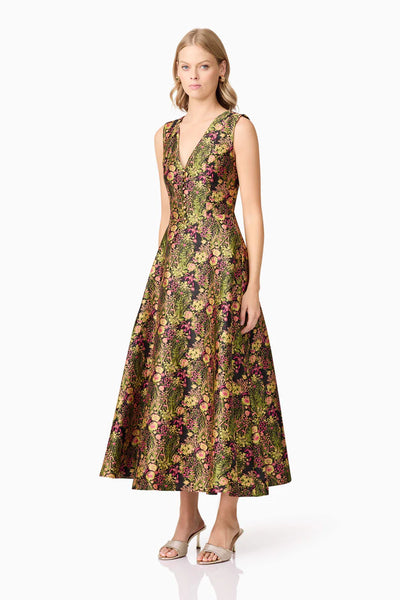 Elliatt - Cindy Gown Dress - Black Floral Multi