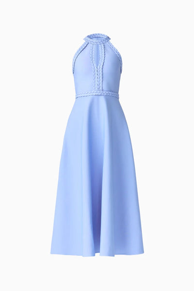 Elliatt - Floriana Halter Neck Fit & Flare Dress - Cornflower Blue