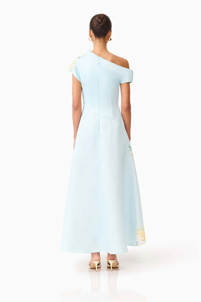Elliatt - Harper Asymmetrical Gown - Blue Floral Dress