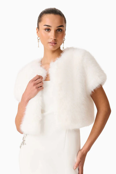 Elliatt - Lucyna Short Sleeve Bolero Jacket - White