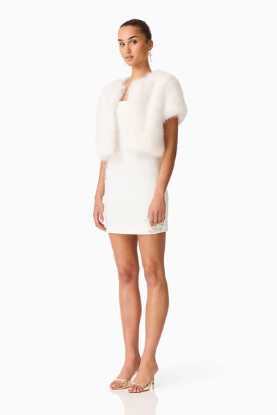 Elliatt - Lucyna Short Sleeve Bolero Jacket - White
