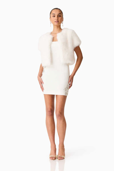 Elliatt - Lucyna Short Sleeve Bolero Jacket - White