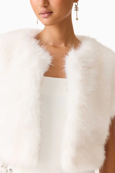 Elliatt - Lucyna Short Sleeve Bolero Jacket - White