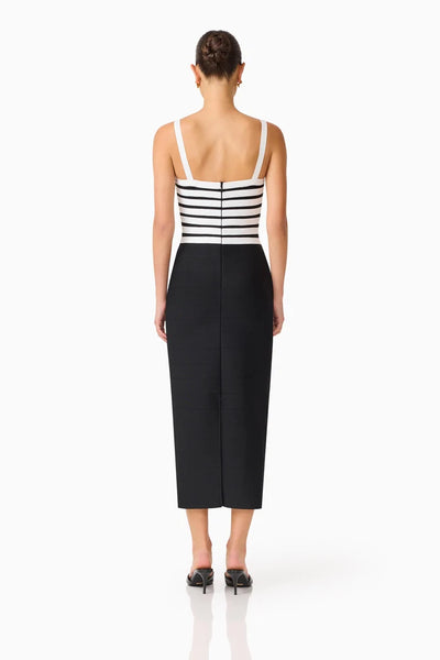 Elliatt - Ninette Strap Column Midi Dress - Black & White