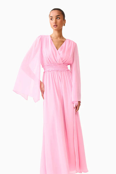 Elliatt - Poppy Long Sleeve Gown Dress - Pink