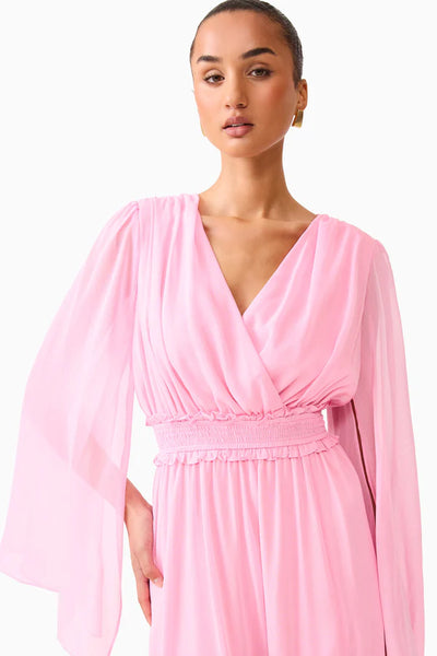 Elliatt - Poppy Long Sleeve Gown Dress - Pink