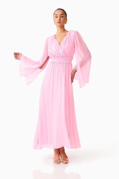 Elliatt - Poppy Long Sleeve Gown Dress - Pink