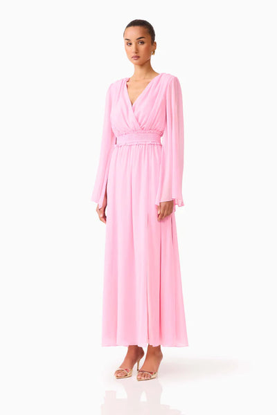 Elliatt - Poppy Long Sleeve Gown Dress - Pink