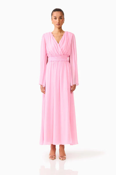 Elliatt - Poppy Long Sleeve Gown Dress - Pink