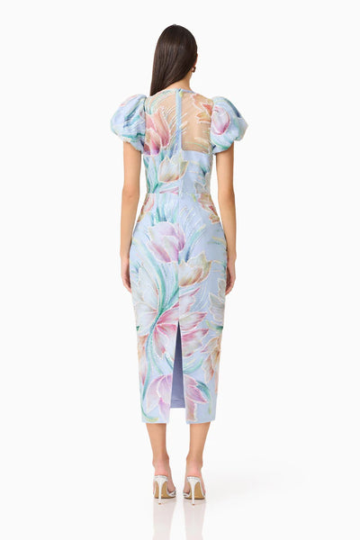 Elliatt - Priselle Puff Sleve Midi Dress - Floral Multi