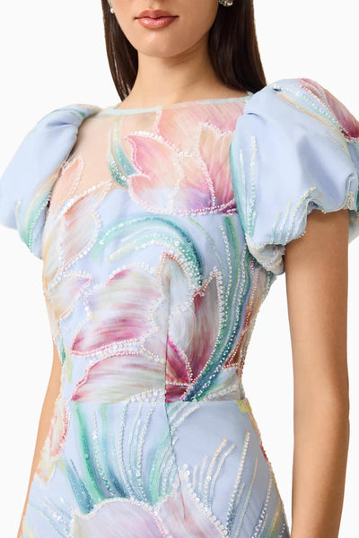 Elliatt - Priselle Puff Sleve Midi Dress - Floral Multi