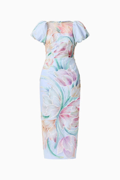 Elliatt - Priselle Puff Sleve Midi Dress - Floral Multi