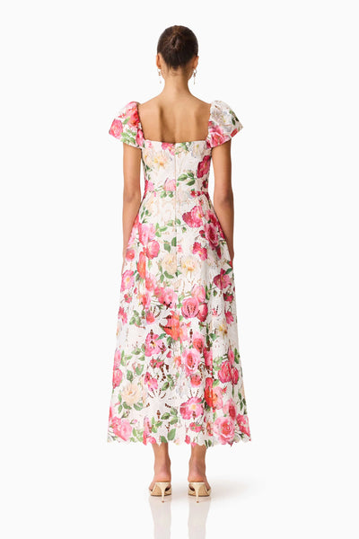 Elliatt - Roselle A Line Maxi Dress - White Floral