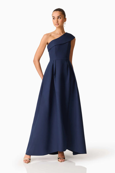 Elliatt - Saphine One Shoulder Gown - Navy