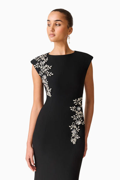 Elliatt - Veda Boatneck Sequin Gown - Black