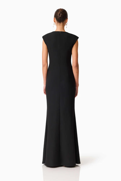 Elliatt - Veda Boatneck Sequin Gown - Black