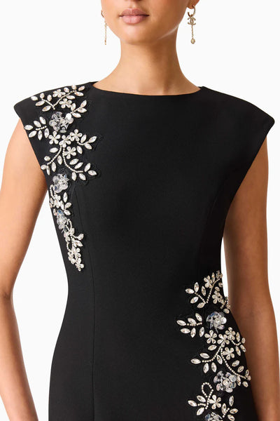 Elliatt - Veda Boatneck Sequin Gown - Black