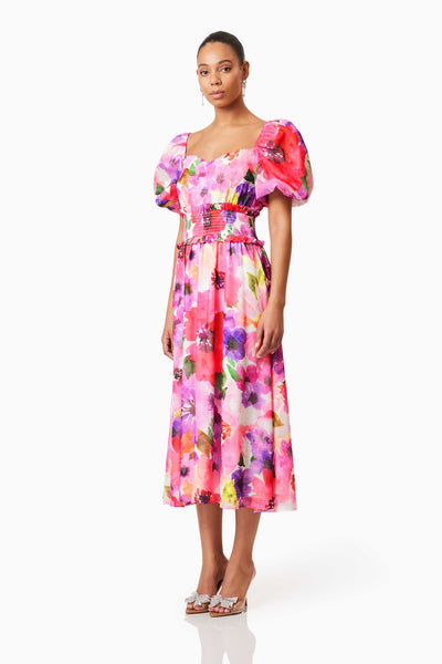 Elliatt - Darra Puff Sleeve Dress - Floral Multi