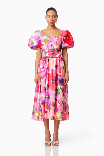 Elliatt - Darra Puff Sleeve Dress - Floral Multi