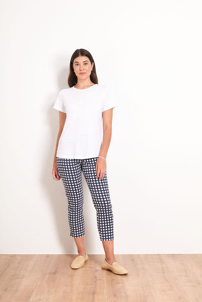 Foil - Fuss Free Trapeze Taper Capri Pant - Chubby Checker CFO4901P