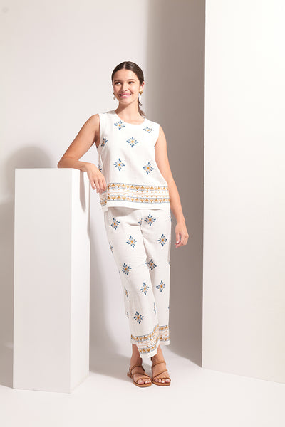 Foil - Sew Crafty Pant - Pink Tile CFO7881 Foil - Sew Crafty Shell Top - Pink Tile CFO7945