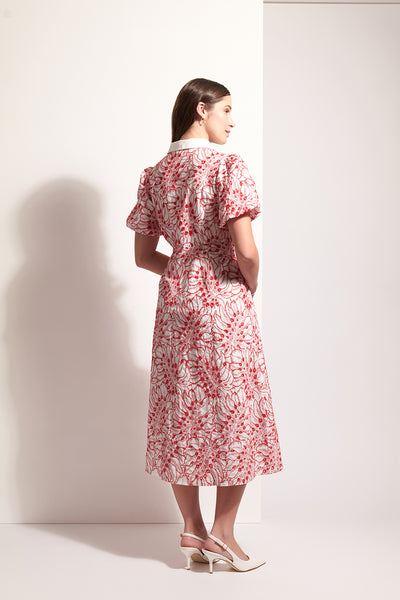 Foil - Cut Above Dress - Palm Red White CFO8264