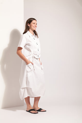 Foil - In Tucks Skirt - White CFO8358