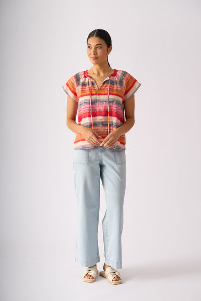 Foil - Still Got It Top - Sunset Stripe CFO8607