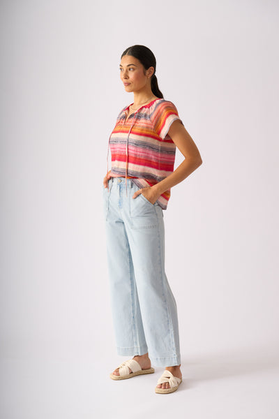 Foil - Still Got It Top - Sunset Stripe CFO8607