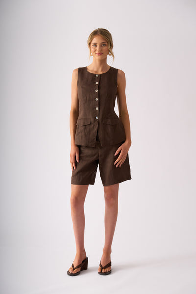 Foil - Perfect Pair Waistcoat - Cocoa CFO8688