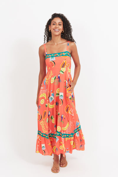 Haven - Cabana Tank Maxi Dress - Brasil Coral
