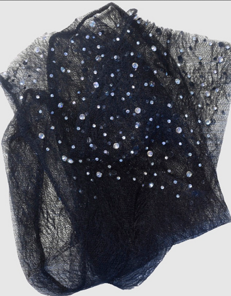 High Heel Jungle - Crystal Lace Socks - Black