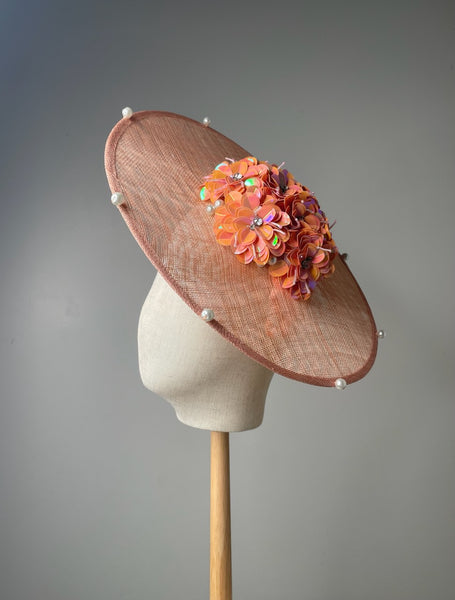 Melanie Ferrero - Peach Fuzz Apricot Sequinned Saucer
