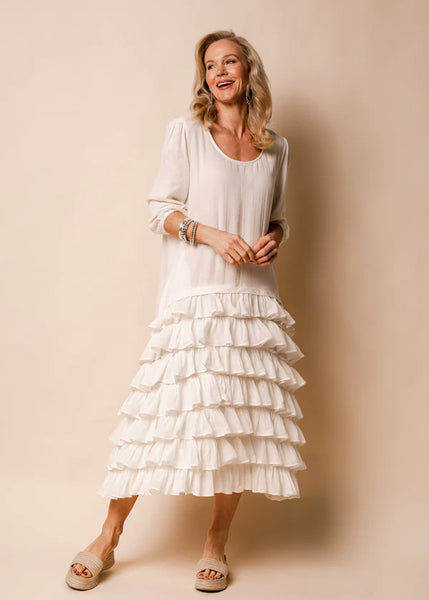 Imagine - Cream Ashton Cotton Dress
