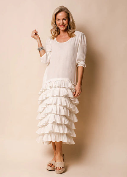 Imagine - Cream Ashton Cotton Dress