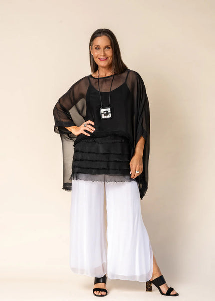 Imagine - Black Onyx Farah Top Silk 10IM7085