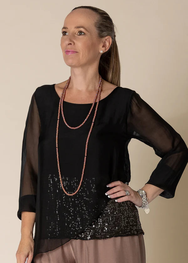 Imagine - Black Onyx Heathie Top 10IM7295