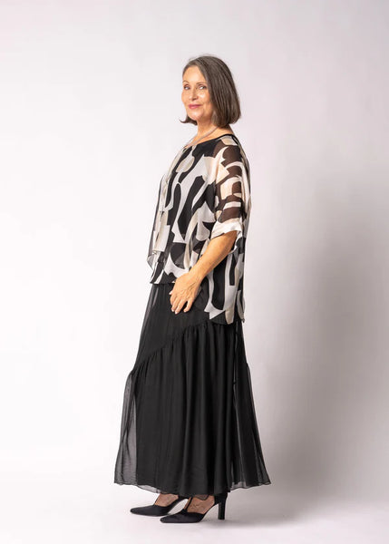 Imagine - Black Onyx Narella Silk Top 10IM2507