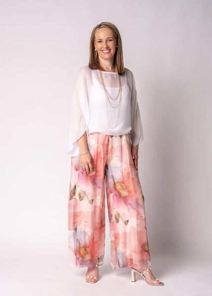 Imagine - Blush Silk Honor Pant with Split 10IM21841